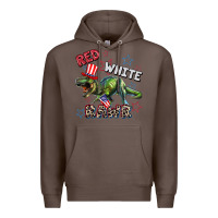 Coffee Red white rawr 4th of July Premium Hoodie - CowGirlArtShop