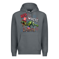 Rock Red white rawr 4th of July Premium Hoodie - CowGirlArtShop