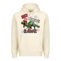 Sandshell Red white rawr 4th of July Premium Hoodie - CowGirlArtShop