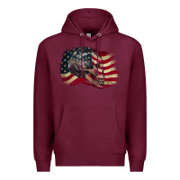 Burgundy Red white rawr 4th of July Premium Hoodie - CowGirlArtShop