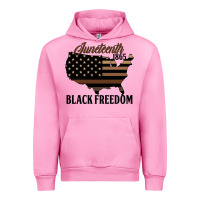 Fuchsia Pink juneteenth 1865 black freedom Urban Hoodie - HRA Design Shop