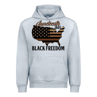 Heather Grey juneteenth 1865 black freedom Urban Hoodie - HRA Design Shop