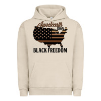 Pigment French Oak juneteenth 1865 black freedom Urban Hoodie - HRA Design Shop