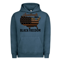 Pigment Midnight Navy juneteenth 1865 black freedom Urban Hoodie - HRA Design Shop
