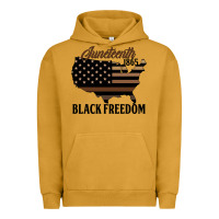 Pigment Peanut Butter juneteenth 1865 black freedom Urban Hoodie - HRA Design Shop