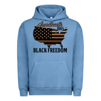 Pigment Pebble Blue juneteenth 1865 black freedom Urban Hoodie - HRA Design Shop