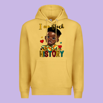 I Am Black History Black Boy Premium Hoodie Designed By Hra Design Shop