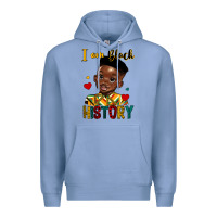 Colony Blue i am black history black boy Premium Hoodie - HRA Design Shop