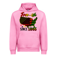 Fuchsia Pink free ish since 1865 Urban Hoodie - HRA Design Shop