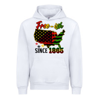 White free ish since 1865 Urban Hoodie - HRA Design Shop