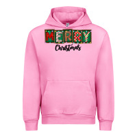 Fuchsia Pink Merry Christmas Urban Hoodie - CowhideDigitalArt