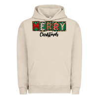 Pigment French Oak Merry Christmas Urban Hoodie - CowhideDigitalArt