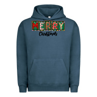 Pigment Midnight Navy Merry Christmas Urban Hoodie - CowhideDigitalArt