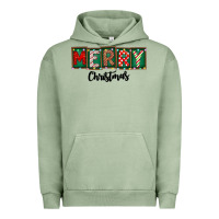 Pigment Oil Green Merry Christmas Urban Hoodie - CowhideDigitalArt