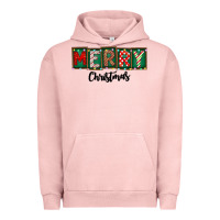 Pigment Salmon Merry Christmas Urban Hoodie - CowhideDigitalArt