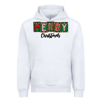 White Merry Christmas Urban Hoodie - CowhideDigitalArt
