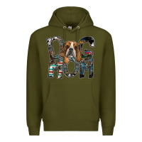 Army Green dog mom Premium Hoodie - SublimationCraftShop