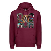 Burgundy dog mom Premium Hoodie - SublimationCraftShop
