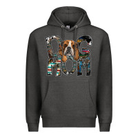 Charcoal Heather dog mom Premium Hoodie - SublimationCraftShop