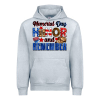 Heather Grey Memorial day honor and remember Urban Hoodie - Neo Western
