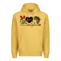 Antique Gold peace love juneteenth 1865 Premium Hoodie - HRA Design Shop