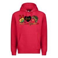 Cardinal peace love juneteenth 1865 Premium Hoodie - HRA Design Shop