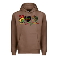 Chestnut peace love juneteenth 1865 Premium Hoodie - HRA Design Shop