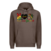 Coffee peace love juneteenth 1865 Premium Hoodie - HRA Design Shop