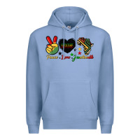Colony Blue peace love juneteenth 1865 Premium Hoodie - HRA Design Shop