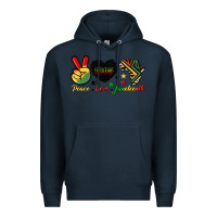 Navy peace love juneteenth 1865 Premium Hoodie - HRA Design Shop