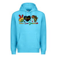 Ocean Blue peace love juneteenth 1865 Premium Hoodie - HRA Design Shop