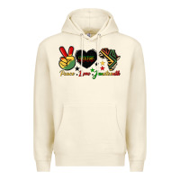 Sandshell peace love juneteenth 1865 Premium Hoodie - HRA Design Shop