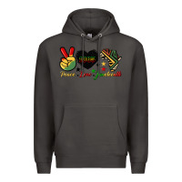 Smoke peace love juneteenth 1865 Premium Hoodie - HRA Design Shop