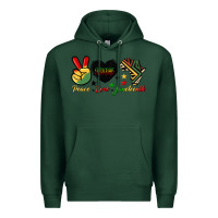 Sports Green peace love juneteenth 1865 Premium Hoodie - HRA Design Shop