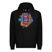 Black Merica lightning bolt Premium Hoodie - Neo Western