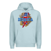 Blue Mist Merica lightning bolt Premium Hoodie - Neo Western