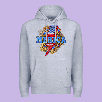 Merica Lightning Bolt Premium Hoodie Designed By Neo Western