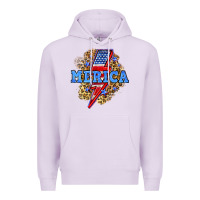 Lilac Merica lightning bolt Premium Hoodie - Neo Western