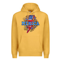 Mustard Merica lightning bolt Premium Hoodie - Neo Western