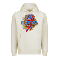 Oatmeal Heather Merica lightning bolt Premium Hoodie - Neo Western