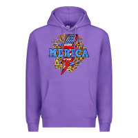 Purple Merica lightning bolt Premium Hoodie - Neo Western