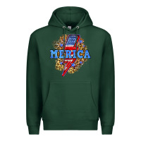 Sports Green Merica lightning bolt Premium Hoodie - Neo Western
