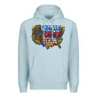 Blue Mist Small town usa 4th of july Premium Hoodie - CowGirlArtShop