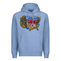 Colony Blue Small town usa 4th of july Premium Hoodie - CowGirlArtShop
