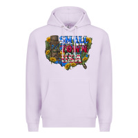 Lilac Small town usa 4th of july Premium Hoodie - CowGirlArtShop
