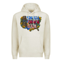 Oatmeal Heather Small town usa 4th of july Premium Hoodie - CowGirlArtShop
