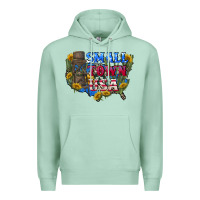 Seafoam Small town usa 4th of july Premium Hoodie - CowGirlArtShop