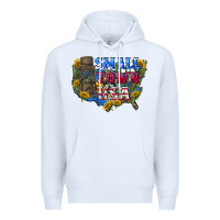 White Small town usa 4th of july Premium Hoodie - CowGirlArtShop