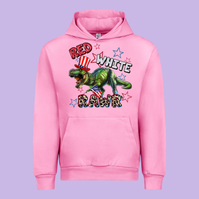 Red White Rawr 4th Of July Urban Hoodie Designed By Cowgirlartshop