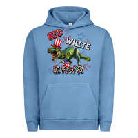 Pigment Pebble Blue Red white rawr 4th of July Urban Hoodie - CowGirlArtShop